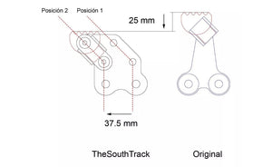 Anclaje bajo apoya pies SUZUKI DR 650 (1996 - UP)