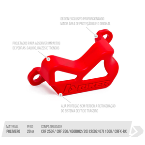 Protector caliper trasero HONDA CRF 250F/ 250/ 450R (02-20)/ CR (02-07)/ 150R/ CRFX-RX BIKER®